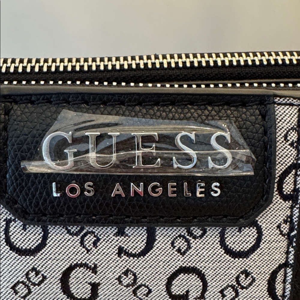 NEW! GUESS Signature Monogram Tote in Black and Gray - Picture 2 of 14